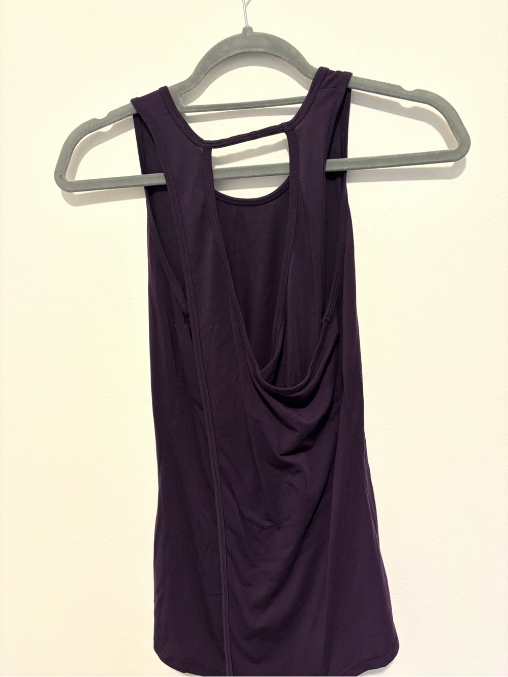 Athleta Draped Open-Back Tank Top - Plum